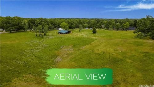 Aerial view of Arkansas Saline County lot 15, block 002 in Hot Spring Village, showing the 0.34-acre residential land parcel.