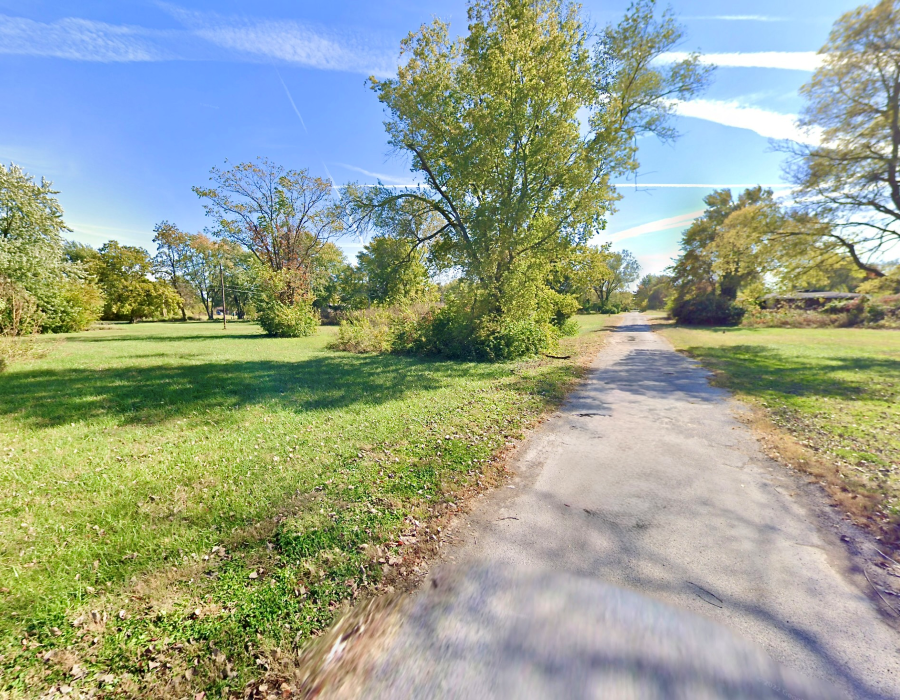 Aerial view of Illinois St. Clair County Golden Park Lot 10, a 0.15-acre parcel of land in Golden Park, Illinois.