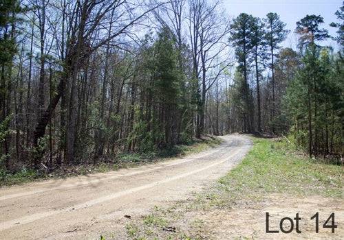 Aerial view of Kentucky Rock Castle County 13-acre Chestnut Oak Ridge land lot 14, showing wooded terrain and natural landscape features.