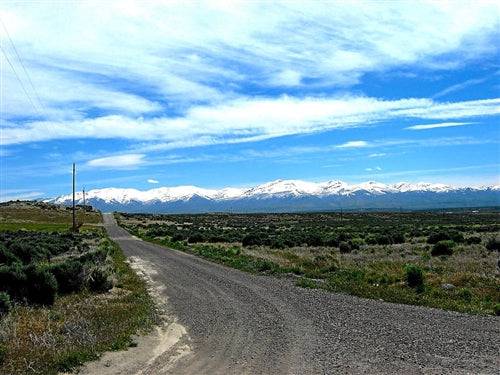 Aerial view of Nevada Elko County river valley ranch property, showing open land and surrounding natural landscape.