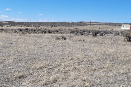 Aerial view of Nevada Elko County Humboldt Acres Lot 4 Unit 3 Block L, showing 1.03-acre lot with electrical infrastructure.