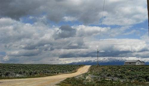 Aerial view of Nevada Elko County Twin River Ranchos Lot 3, 2.27-acre land parcel in Elko County, Nevada, with surrounding landscape.