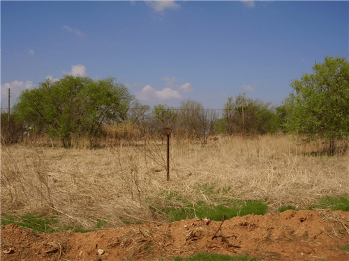 Aerial view of Texas Foard County Crowell Lot 22 and 23, 0.16-acre residential land in Onlinelandsales property listing.