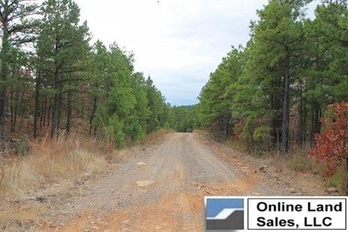 Aerial view of Indian Ridge 6.68-acre land in Pittsburg County, Oklahoma, offered by Onlinelandsales with affordable financing options.
