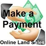Land payment invoice document with Onlinelandsales branding and details for property transaction 820071.