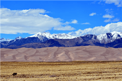 Aerial view of Colorado Mount Blanca Estates Lot 17, 5-acre property in Costilla County with surrounding landscape.