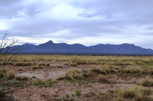 Aerial view of New Mexico Luna County Sunshine Valley Ranchettes, 2-acre adjoining lot 7, 8, 37, and 38, showing open desert landscape.