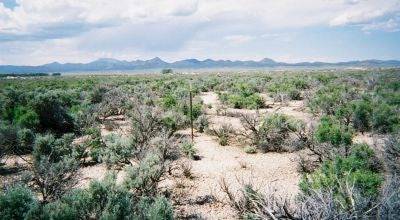 Aerial view of Utah Box Elder County 160-acre western Box land for sale by Onlinelandsales.